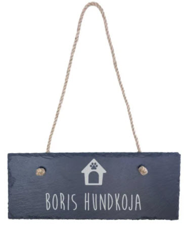 dörrskylt hundkoja